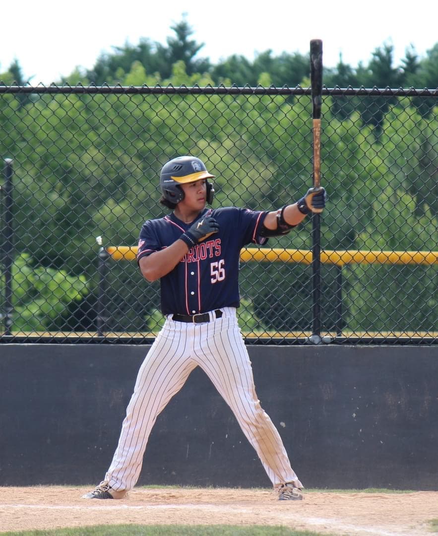 Athlete at the plate during a private hitting lesson